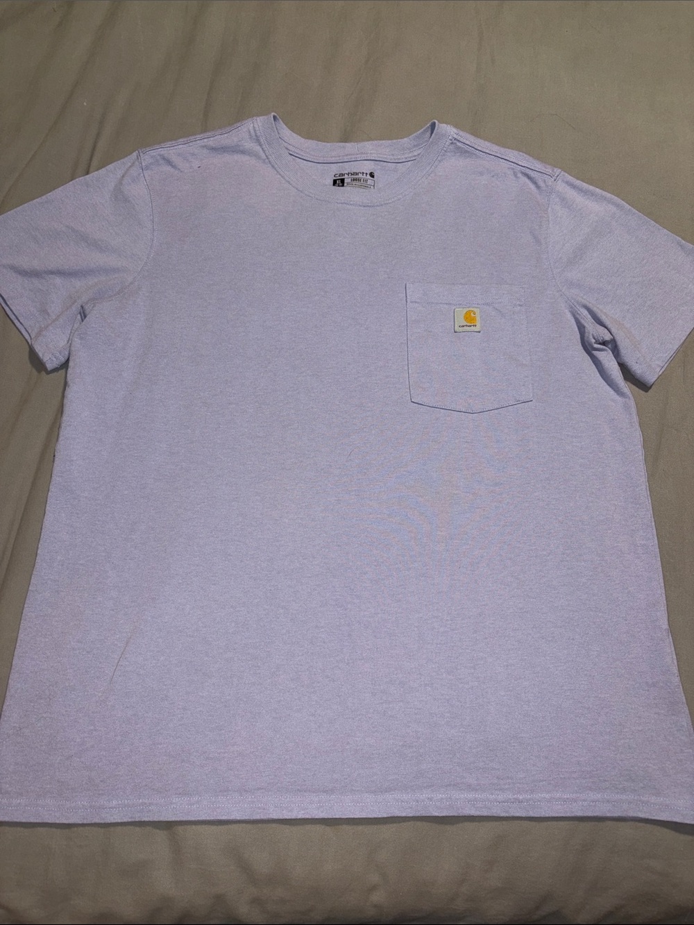 Women’s Carhartt Men’s Light Lavender Pocket Short-Sleeve Tee Loose Fir SZ XL